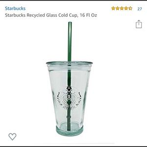 Starbucks recycled glass cold cup